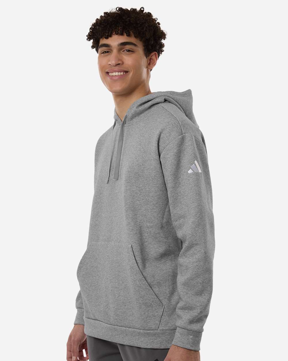 Adidas Men's Fleece Hooded Sweatshirt - Embroidered