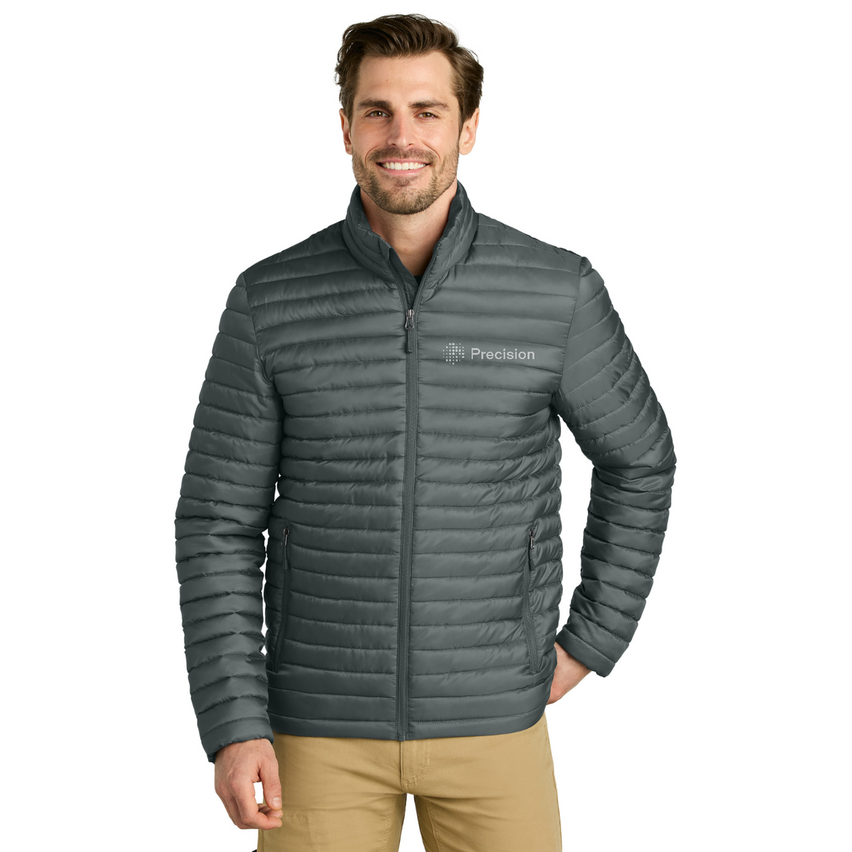 Eddie Bauer Packable Quilted Full-Zip - Embroidered — model