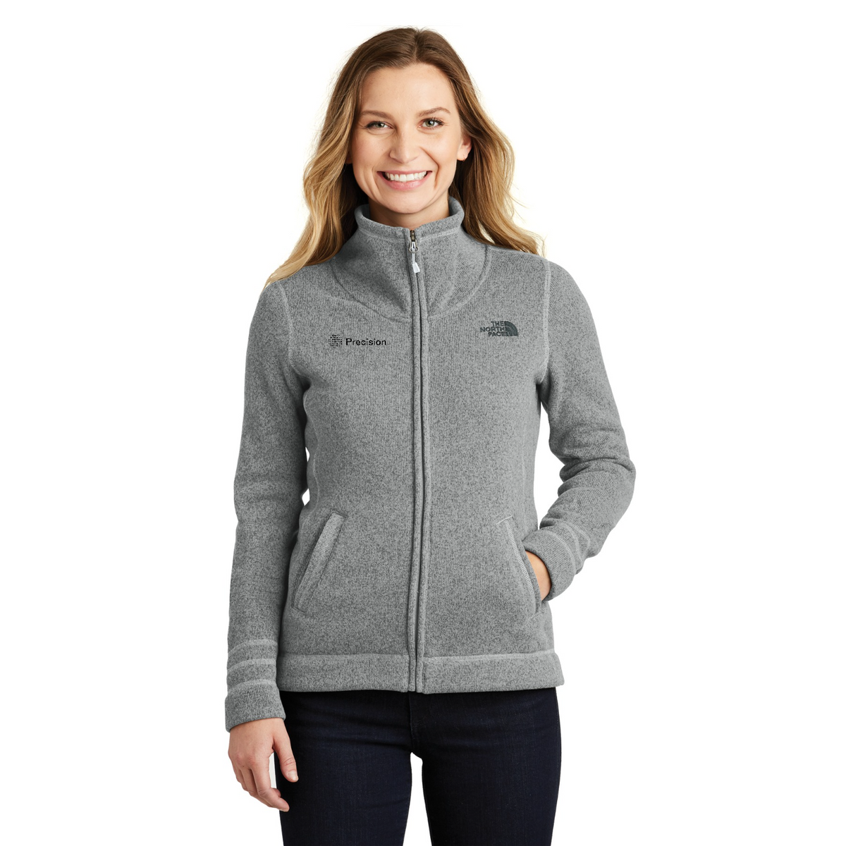The North Face  Women's Sweater Fleece Jacket - Embroidered — model