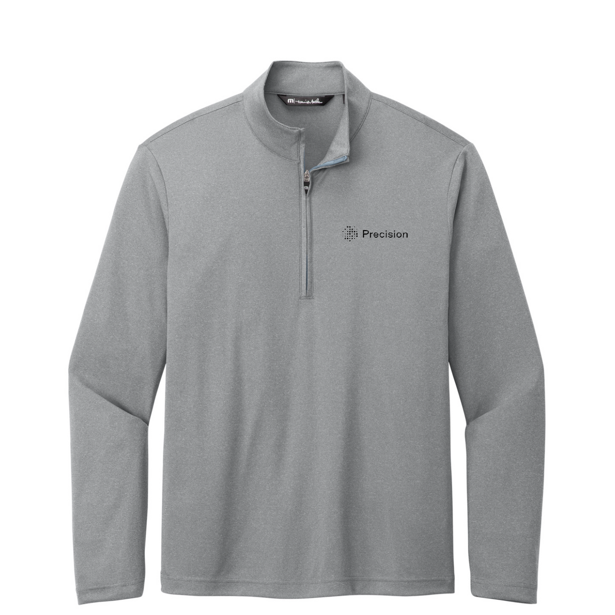 TravisMathew Coto Performance 1/4-Zip - Embroidered — Quiet Shade Grey Heather