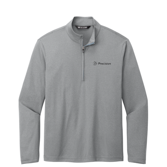 TravisMathew Coto Performance 1/4-Zip - Embroidered — Quiet Shade Grey Heather