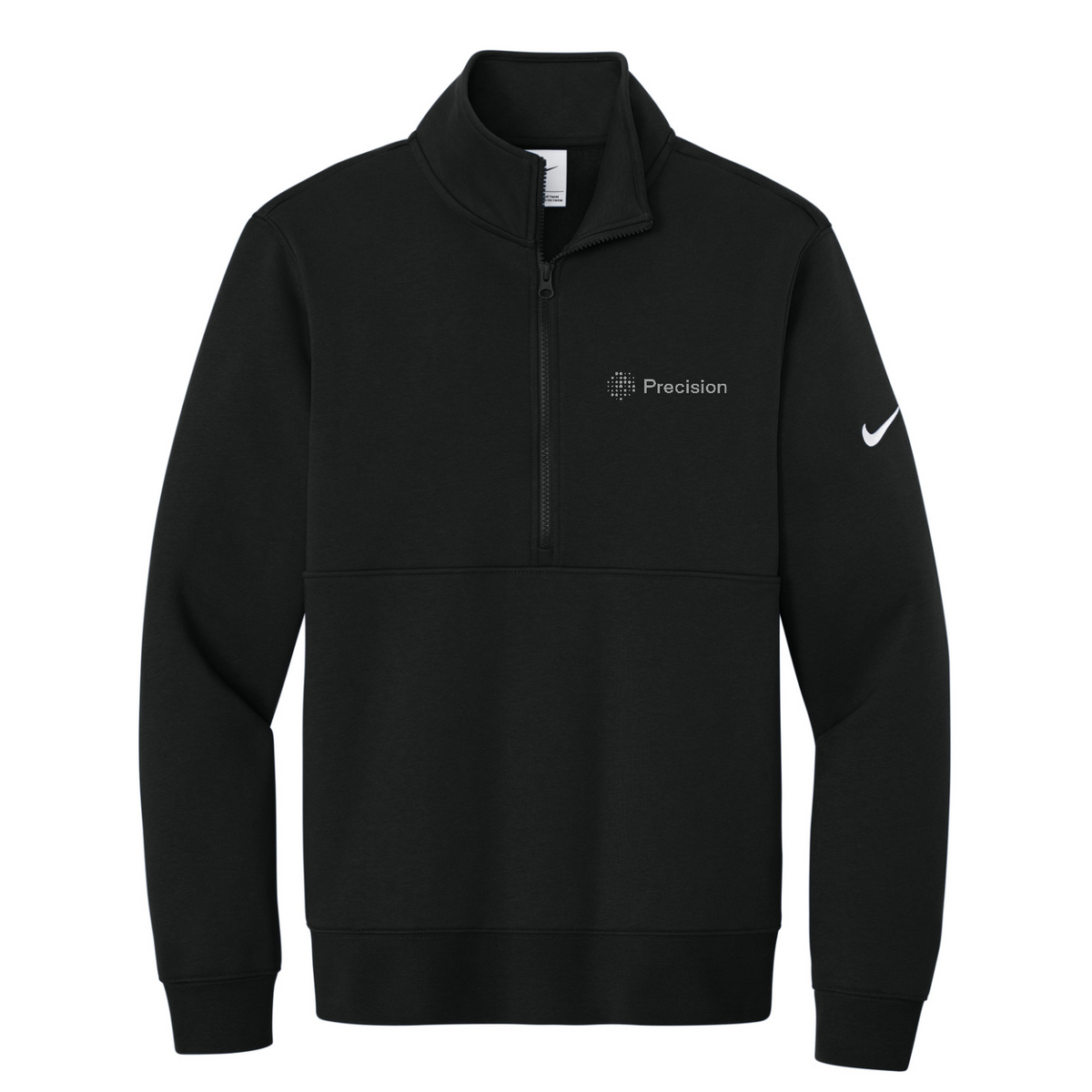 Nike Club Fleece Sleeve Swoosh 1/2-Zip - Embroidered — Black