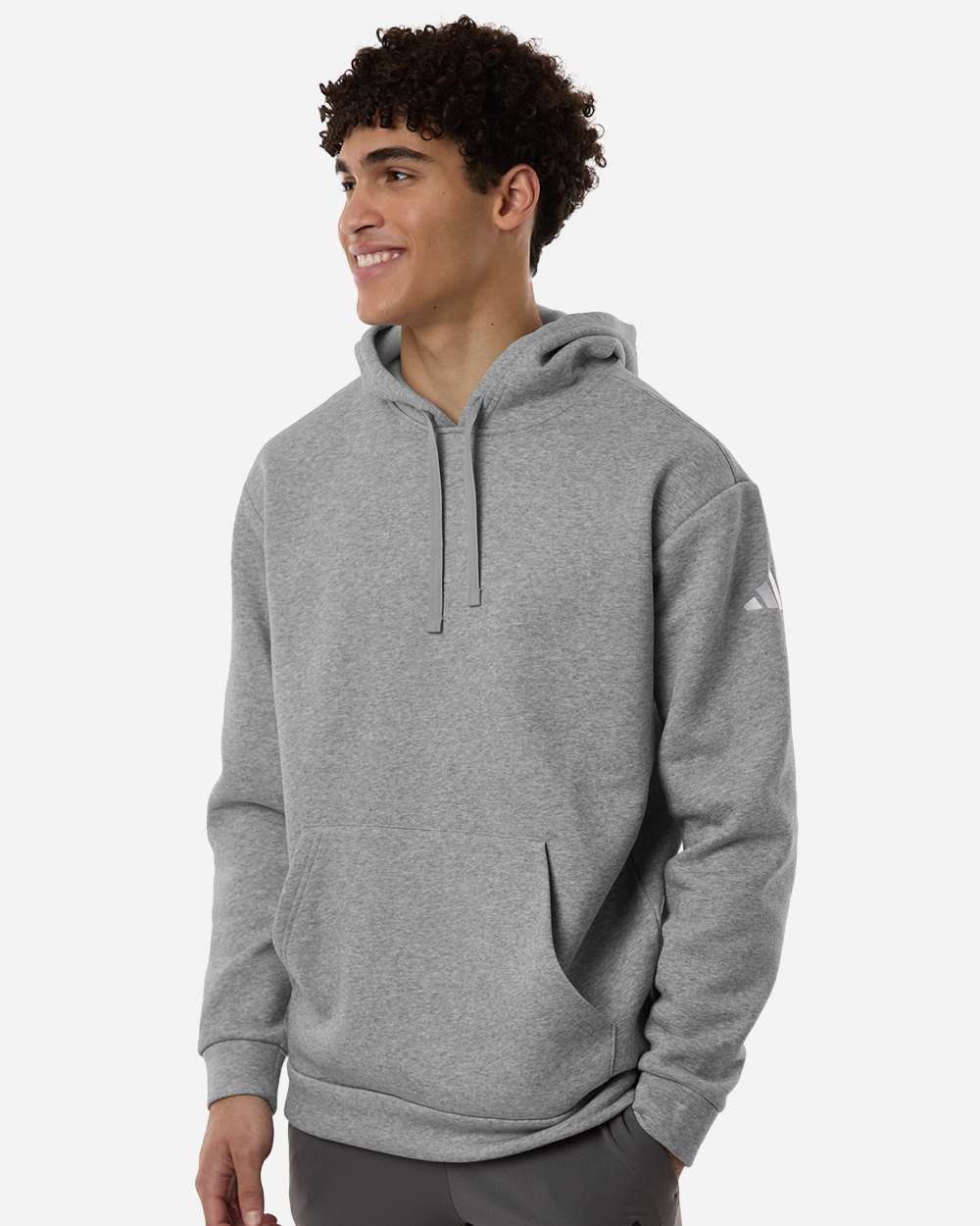 Adidas Men's Fleece Hooded Sweatshirt - Embroidered