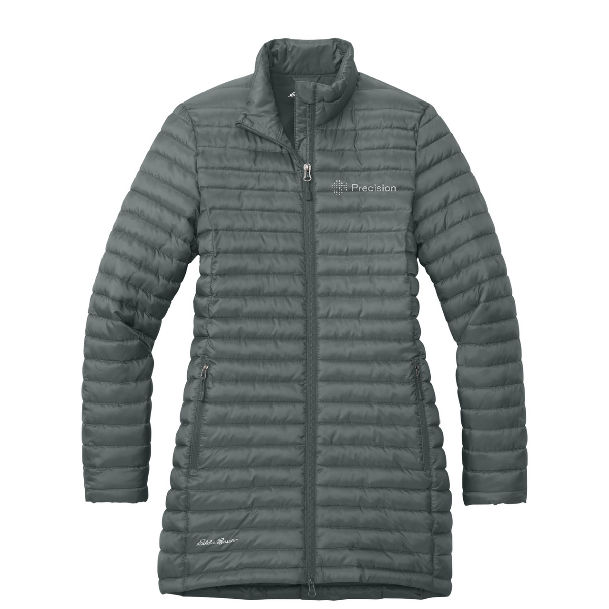 Eddie Bauer Women's Packable Quilted Full-Zip - Embroidered — Metal Grey