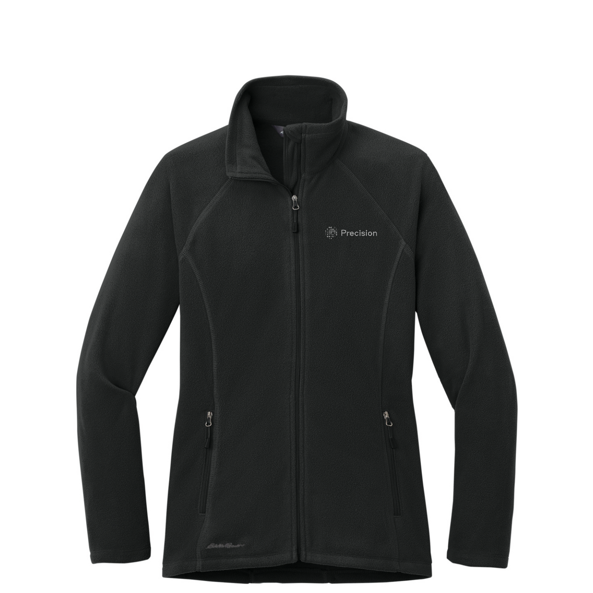 Eddie Bauer Women's Full-Zip Microfleece Jacket - Embroidered — Black