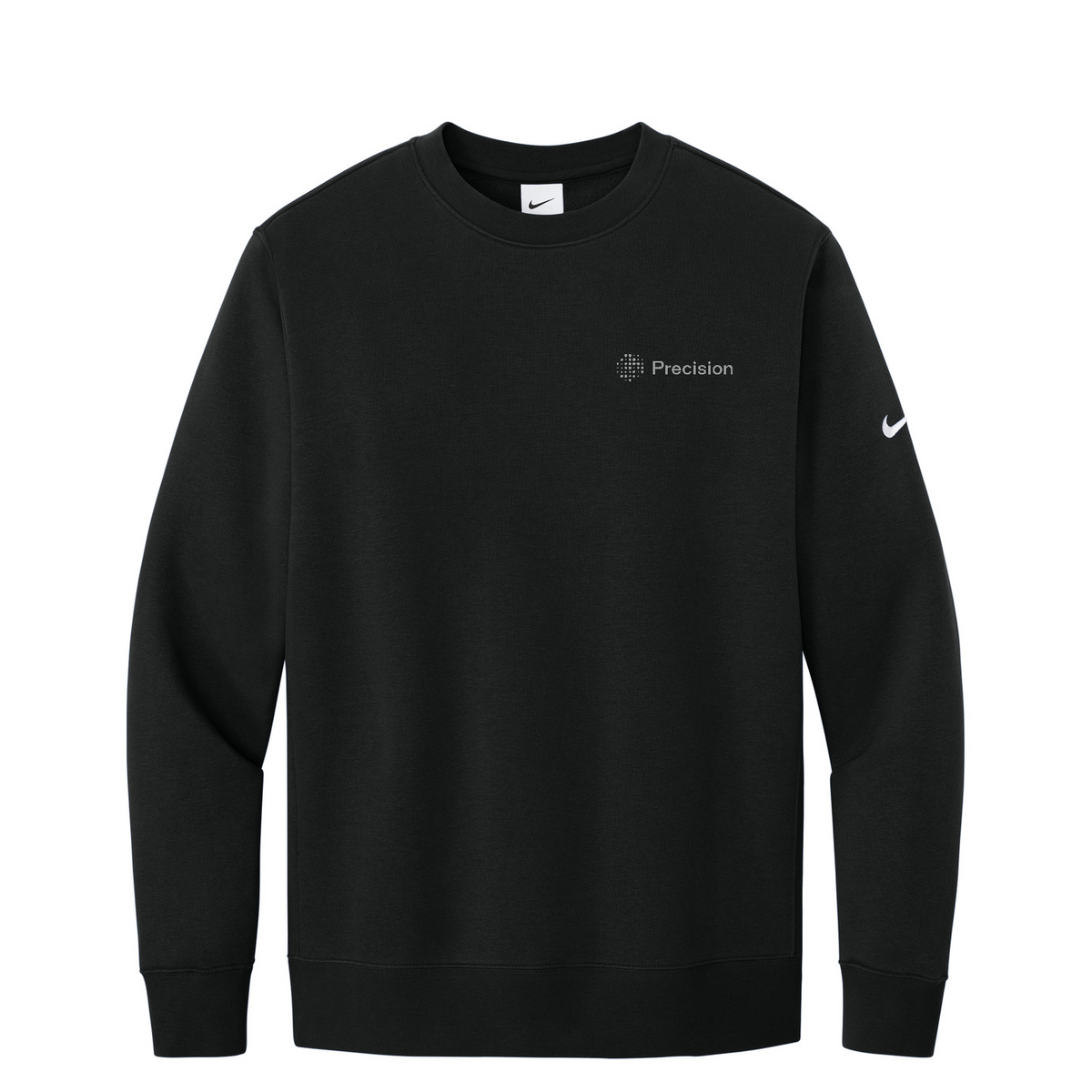 Nike Club Fleece Sleeve Swoosh Crew — Black