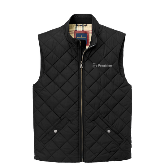 Brooks Brothers Quilted Vest - Embroidered — Deep Black