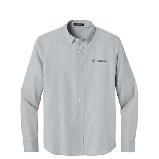 Mercer+Mettle Long Sleeve Modern Oxford Shirt - Embroidered — Gusty Grey