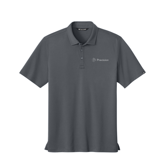 TravisMathew Coto Performance Polo - Embroidered — Quiet Shade Grey/ Black