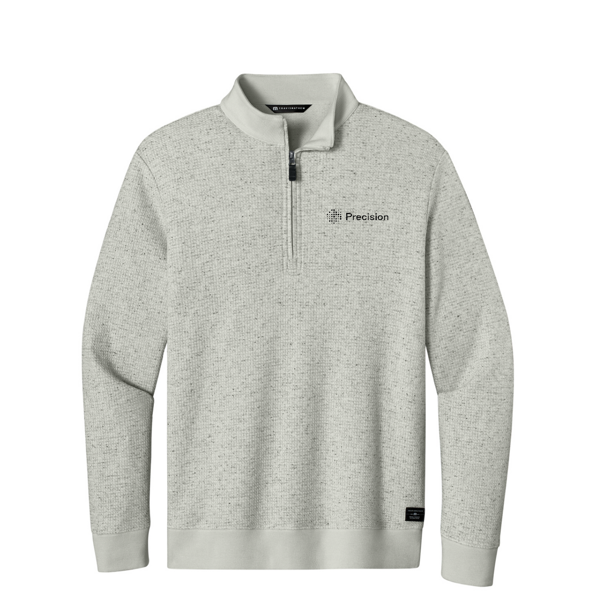 TravisMathew Waffle 1/4-Zip - Embroidered — Light Grey Heather