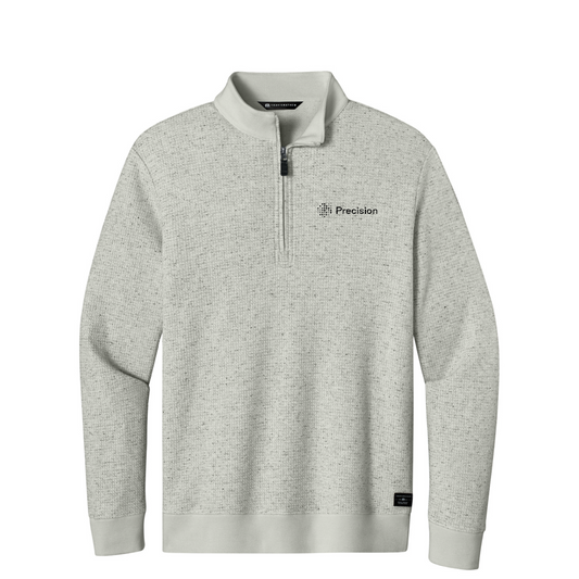 TravisMathew Waffle 1/4-Zip - Embroidered — Light Grey Heather