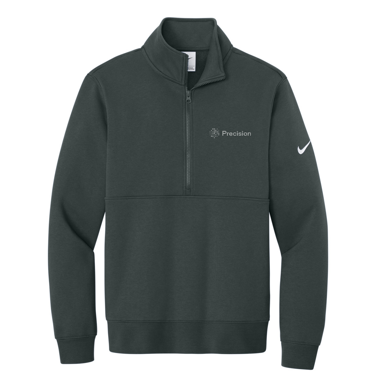 Nike Club Fleece Sleeve Swoosh 1/2-Zip - Embroidered — Anthracite