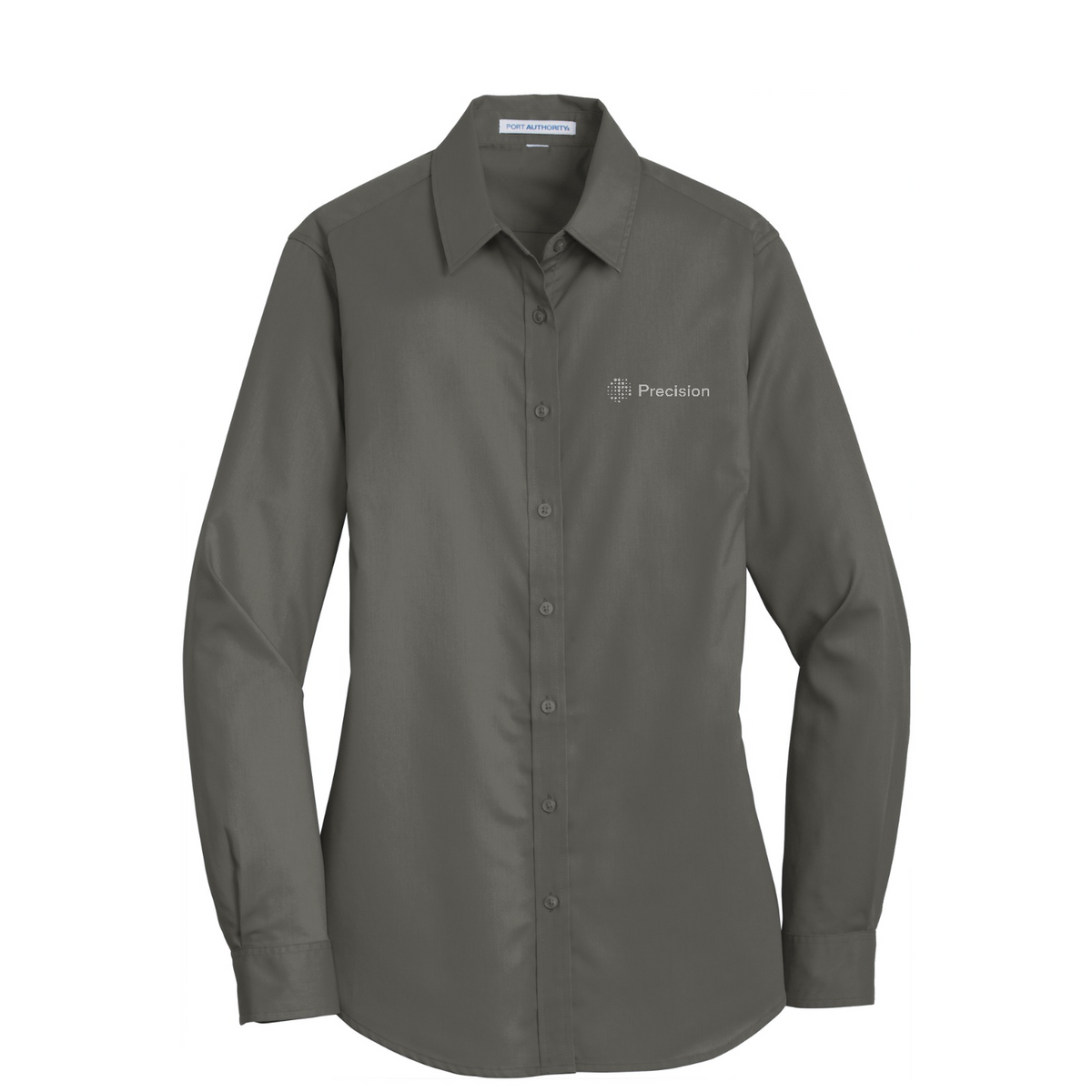 Port Authority Women's SuperPro Twill Shirt - Embroidered — Sterling Grey