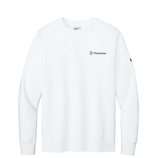 Nike Club Fleece Sleeve Swoosh Crew — White
