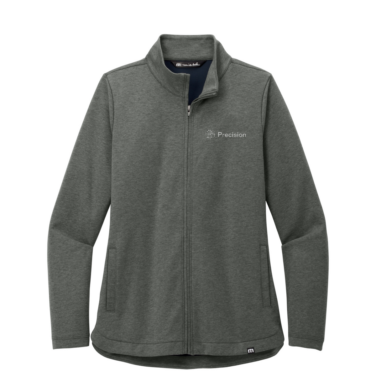 TravisMathew Women's Coveside Full-Zip - Embroidered — Dark Grey Heather