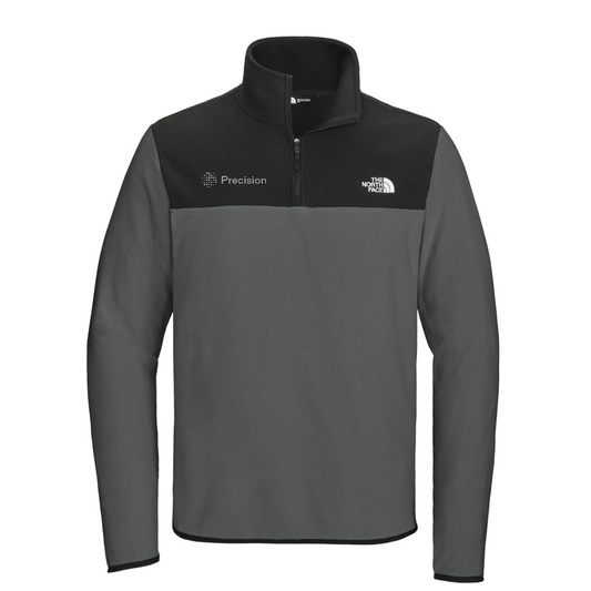 The North Face Glacier 1/4-Zip Fleece - Embroidered — Asphalt Grey/ TNF Black
