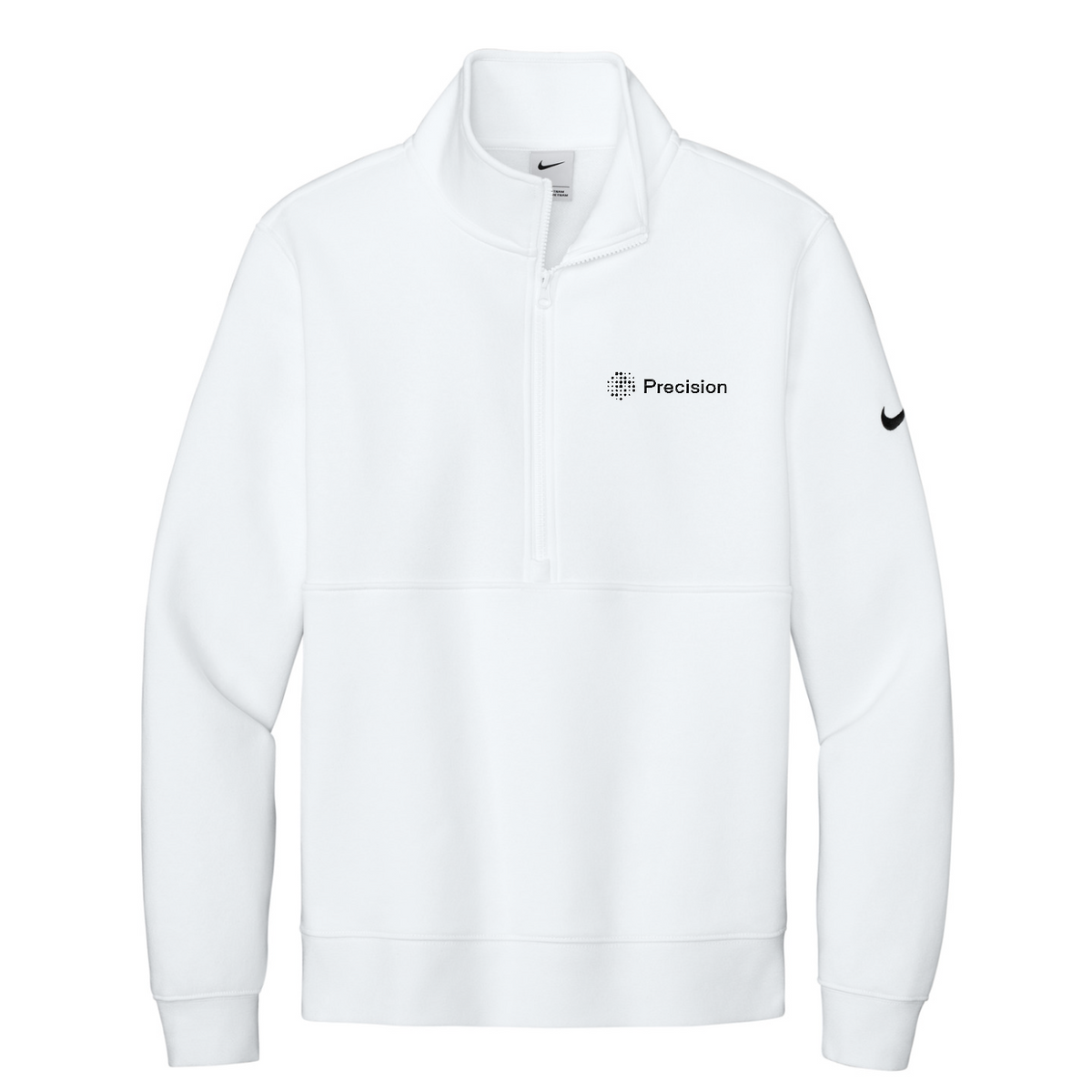 Nike Club Fleece Sleeve Swoosh 1/2-Zip - Embroidered — White