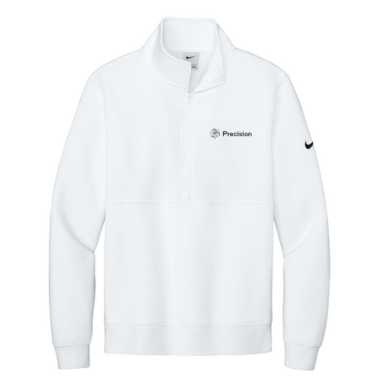 Nike Club Fleece Sleeve Swoosh 1/2-Zip - Embroidered — White