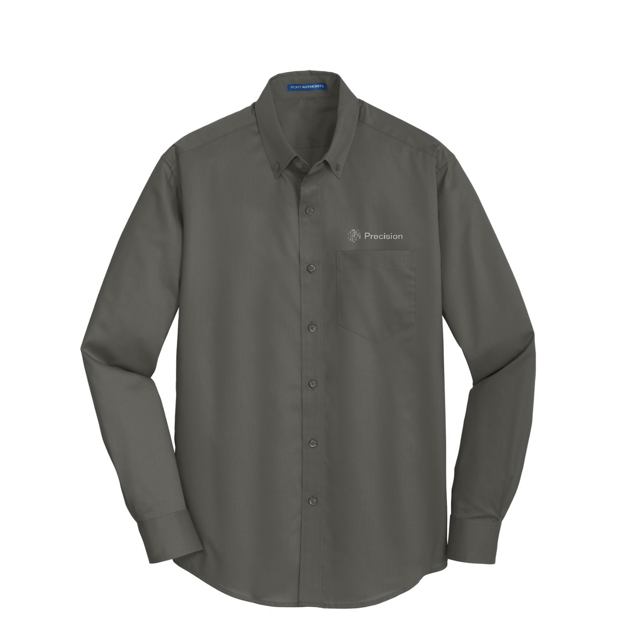 Port Authority SuperPro Twill Shirt - Embroidered — Sterling Grey