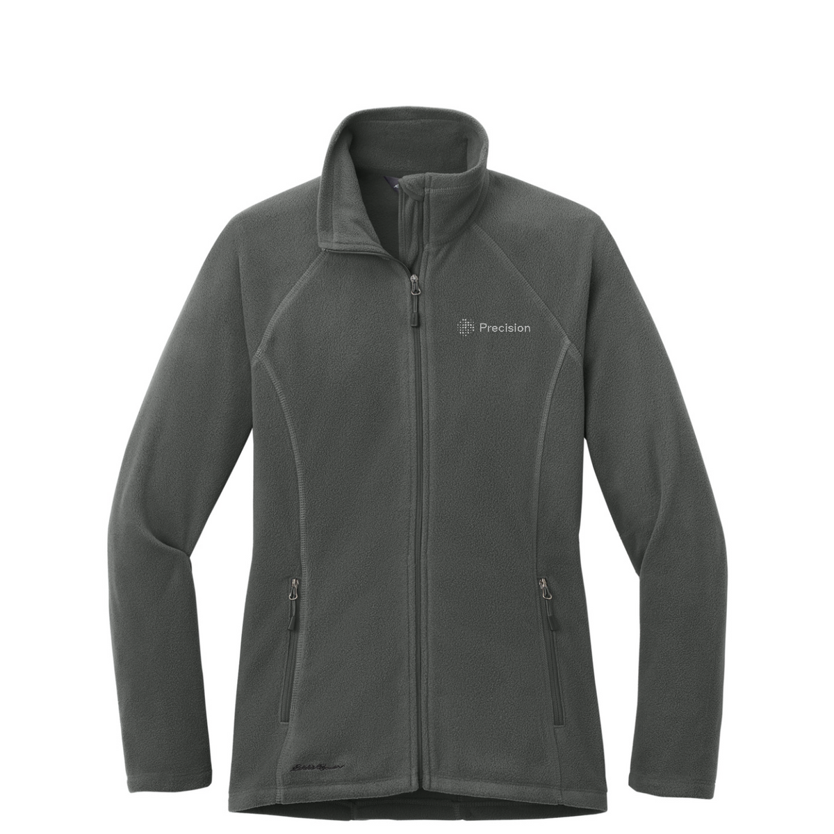 Eddie Bauer Women's Full-Zip Microfleece Jacket - Embroidered — Grey Steel