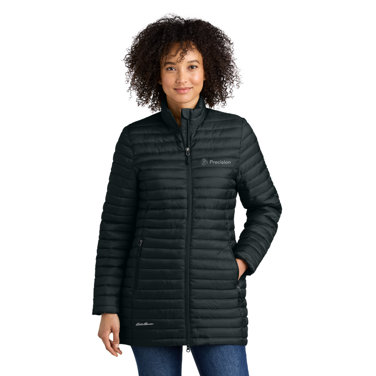 Eddie Bauer Women's Packable Quilted Full-Zip - Embroidered — model