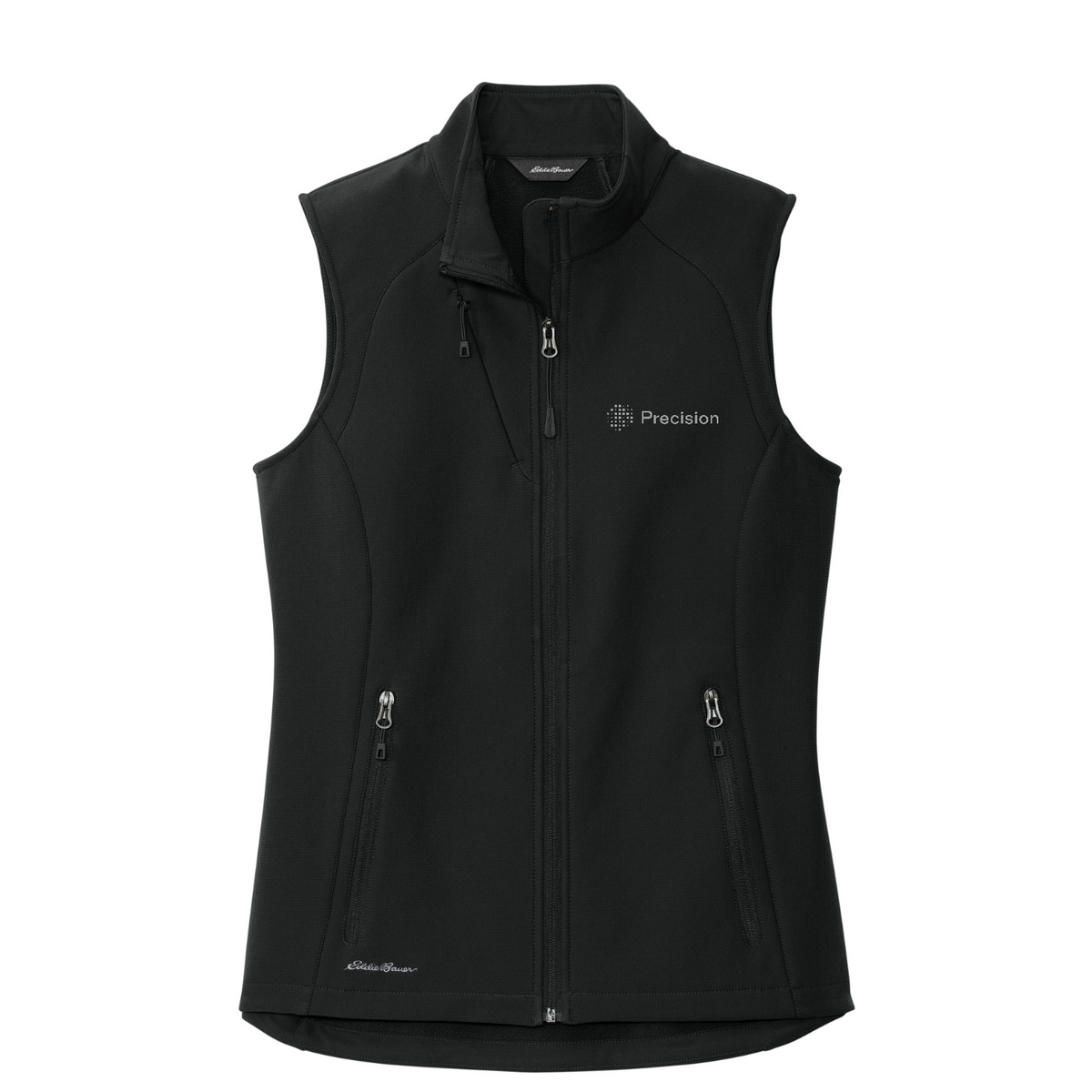Eddie Bauer Women's Stretch Soft Shell Vest - Embroidered — Deep Black