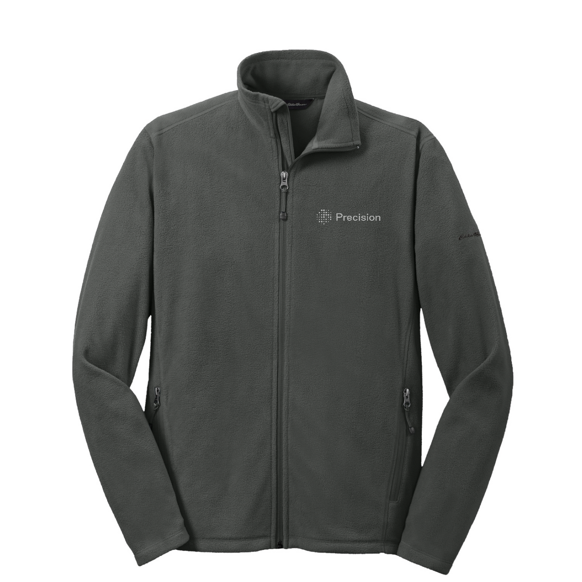 Eddie Bauer Full-Zip Microfleece Jacket - Embroidered — Grey Steel