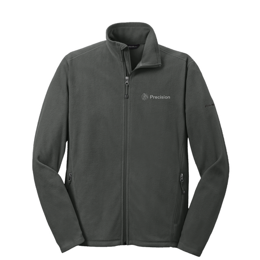 Eddie Bauer Full-Zip Microfleece Jacket - Embroidered — Grey Steel