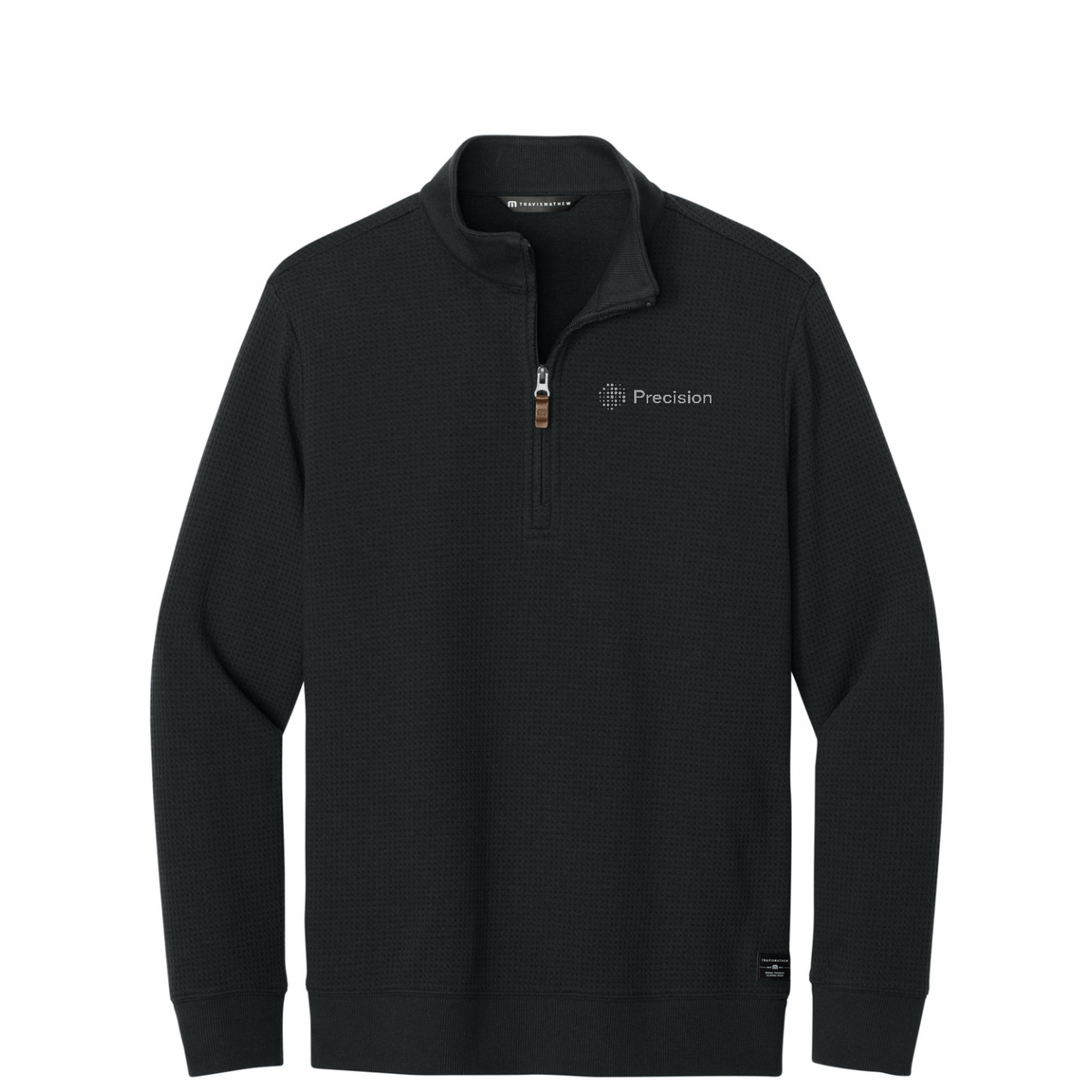 TravisMathew Waffle 1/4-Zip - Embroidered — Black