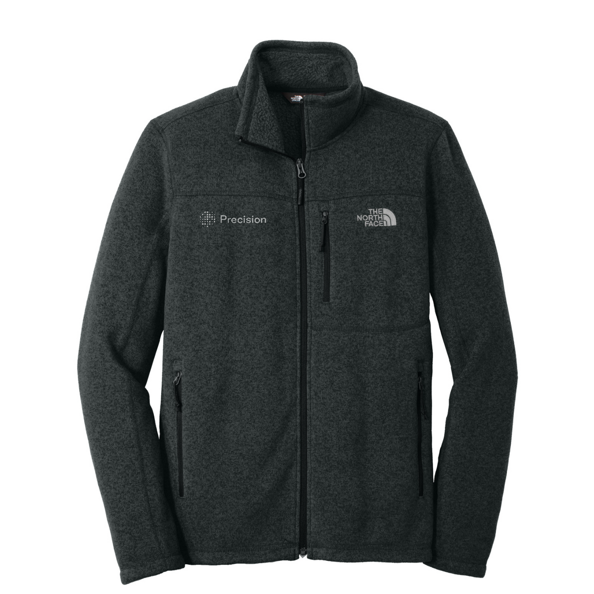 The North Face  Sweater Fleece Jacket - Embroidered — TNF Black Heather