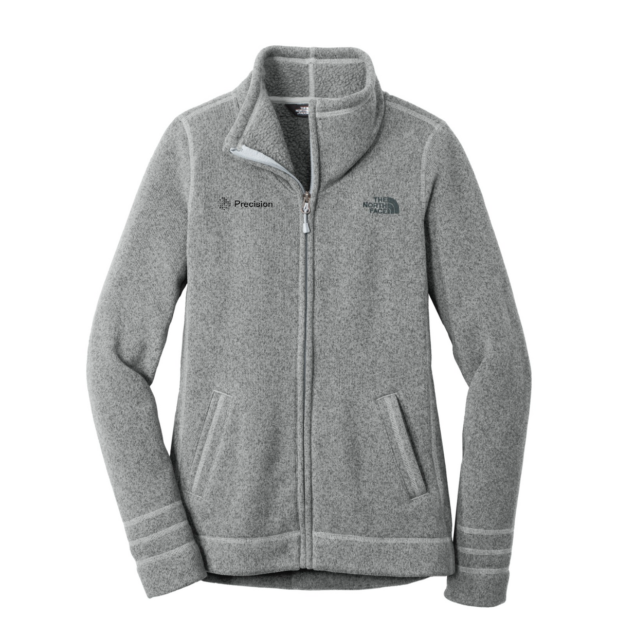 The North Face  Women's Sweater Fleece Jacket - Embroidered — TNF Medium Grey Heather