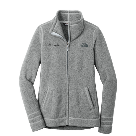 The North Face  Women's Sweater Fleece Jacket - Embroidered — TNF Medium Grey Heather